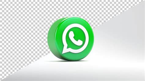 Ícone Do Aplicativo Whatsapp Isolado No Fundo Branco Em Renderização 3d