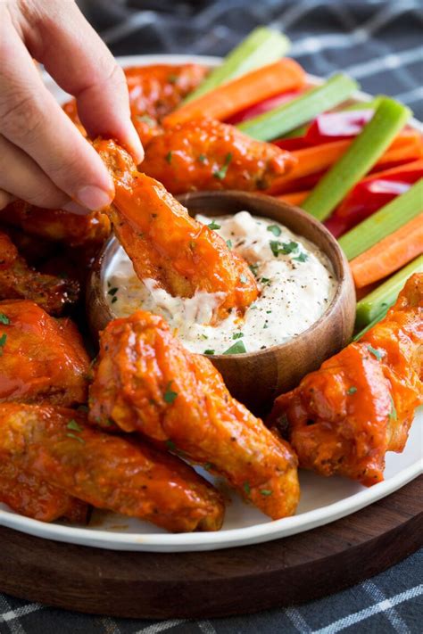 Diced celery and carrots add some texture and. Baked Buffalo Wings {with Blue Cheese Dip} - Cooking ...
