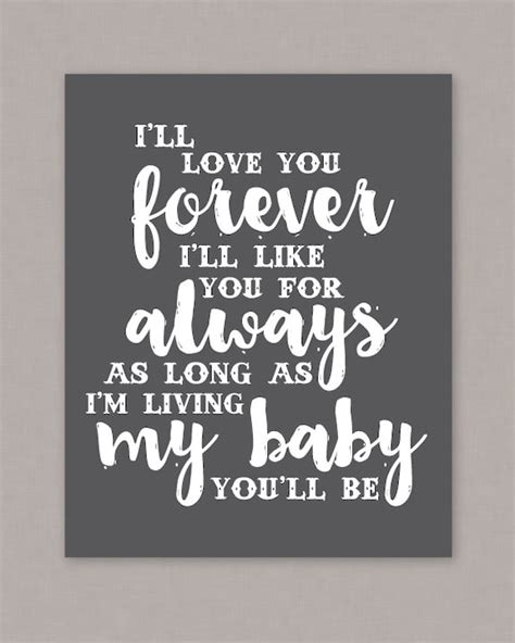 Printable 8x10 Ill Love You Forever Ill Like