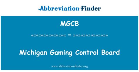 Mgcb Definición Michigan Gaming Control Board Michigan Gaming