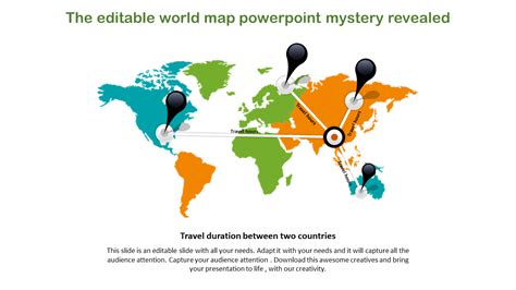Editable World Map Powerpoint Template Slides