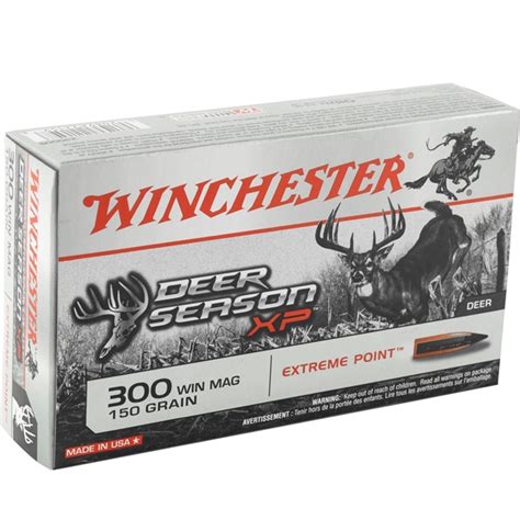 Winchester Deer Season 300 Winchester Magnum Ammo 150 Gr Extreme Point