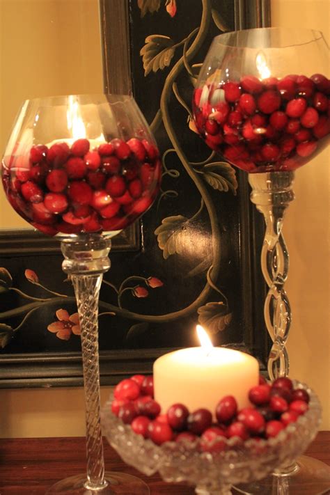 Floating Candles And Cranberries Christmas Pinterest