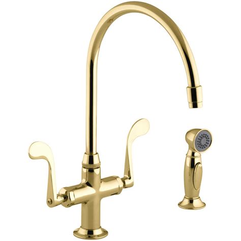 Kitchen sinks & faucets resource guide. KOHLER Essex 2-Handle Standard Kitchen Faucet with Side ...