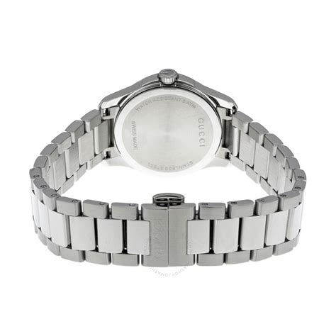 Gucci G Timeless Silver Dial Stainless Steel Ladies Watch Ya126523 G