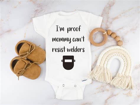 I M Proof Mommy Can T Resist Welders Bodysuit For Etsy