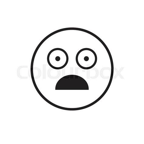 Cartoon Face Shocked People Emotion Stock Vector Colourbox