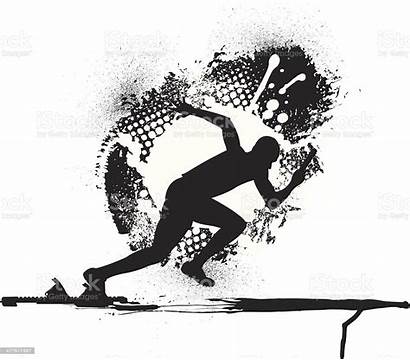 Track Field Runner Relay Graphic Race Vector
