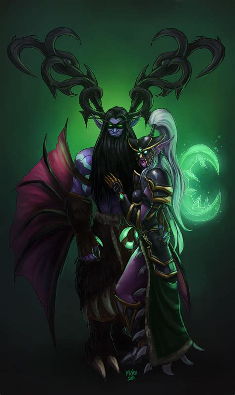 Neatbender Betrayer Malfurion X Warden Tyrande By LadyofJustice World Of Warcraft