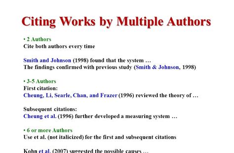 For works with three or more authors, include. Cite Multiple Authors Apa