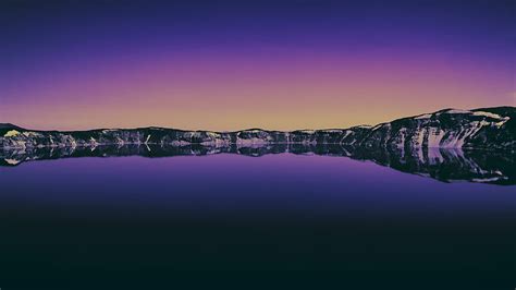 Lake Mountains Reflections Horizon Sunset Nature Hd Wallpaper Pxfuel