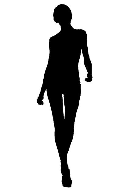 Walking Woman Silhouette Free Stock Photo Public Domain