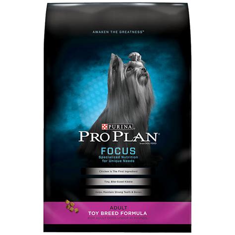 Buy products such as purina pro plan focus chicken & rice formula dry puppy food (various sizes) at walmart and save. Purina Pro Plan Focus Adult Toy Breed Formula Dry Dog Food ...