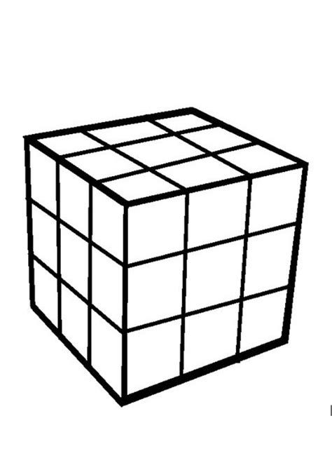 Coloring Pages Rubiks Cube Coloring Sheet For Kids