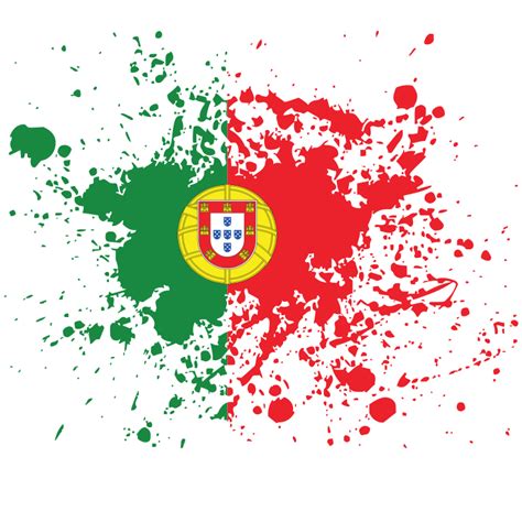 Portuguese flag ink grunge - Openclipart