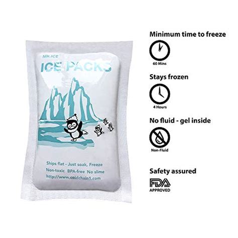 Shipping Ice Packs Reusable Small Dry Ice Pack Sheets 48 Pcs Ice Pack