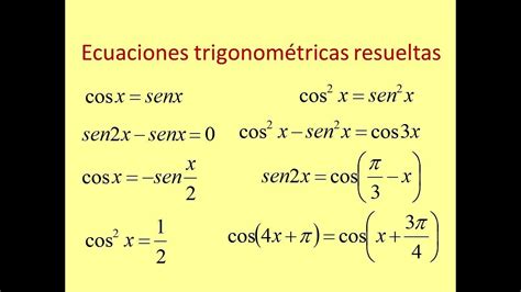 Cómo Resolver Ecuaciones Trigonométricas 10 Ejercicios Resueltos