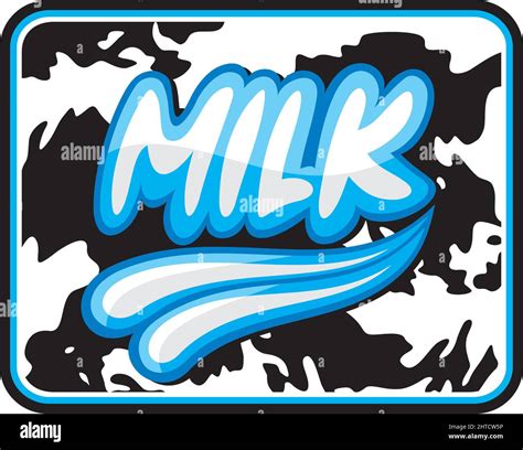 Milk Label Vector Illustration Stock Vector Image Art Alamy