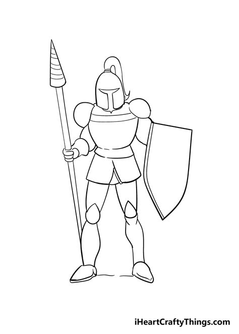 Knight Drawing How To Draw A Knight Step By Step