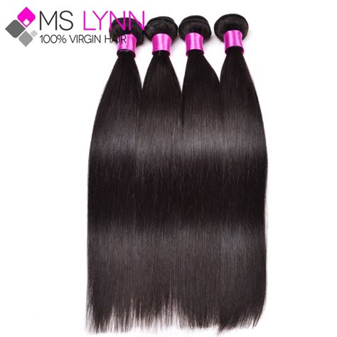 Mslynn Mongolian Straight Virgin Hair4 Bundles Straight Hair No Mix