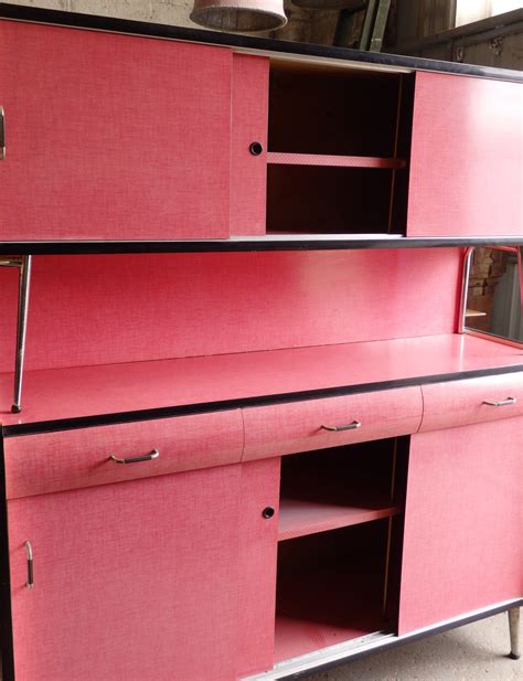 Install them in place for a renewed and rejuvenating kitchen experience. Mid-Century pink kitchen cabinet in formica - 1960s ...
