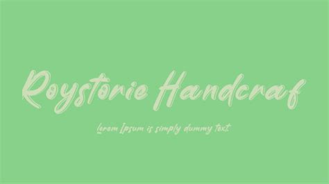 Roystorie Handcraf Font Download Free For Desktop And Webfont