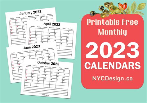 2023 Calendars Printable Things