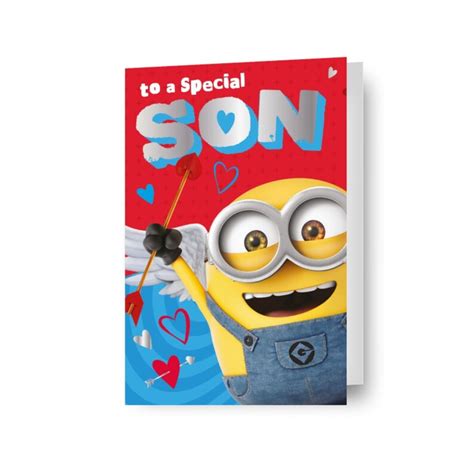 Despicable Me Minions Valentines Day Card To A Special Son Sustainably