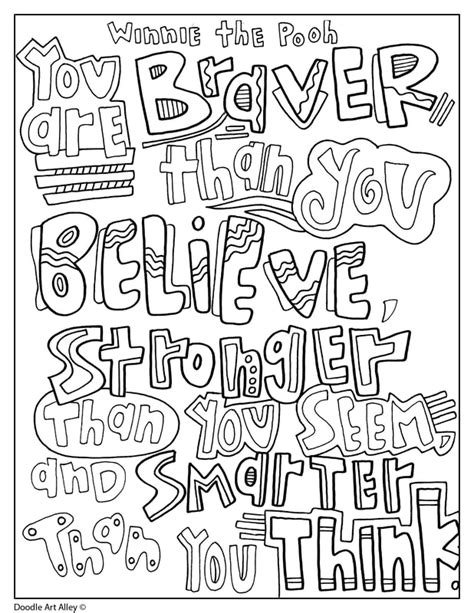 Yes, in this resource you are going will find some beautiful. Winnie the Pooh Coloring Quotes - Doodle Art Alley