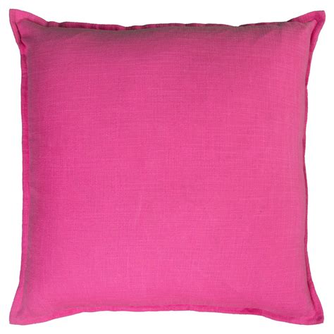 Rizzy Home Solid Cotton Decorative Throw Pillow 20 X 20 Hot Pink