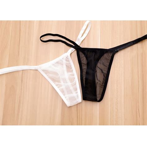 Mesh Transparent Thin T Back Women Low Waist Perspective G String Panties Hot Sexy Gstring Thong