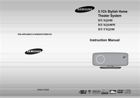 Samsung Ht Xq100 User Manual413 Mb Pdf English