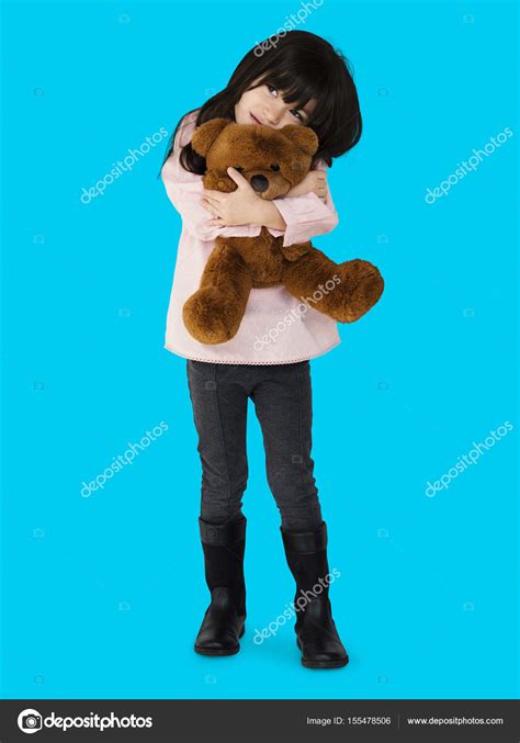 Girl Hugging Teddy Bear Stock Photo By ©rawpixel 155478506