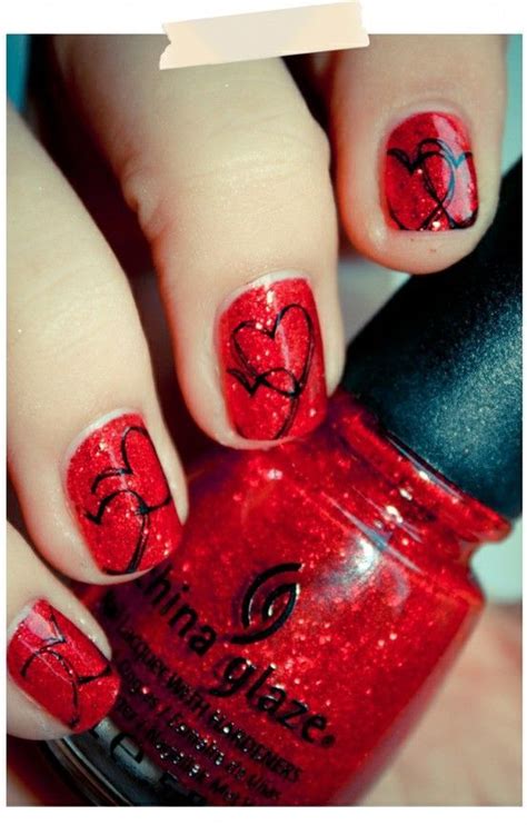 60 Incredible Valentines Day Nail Art Designs Valentines Nails Valentine Nail Art Valentine