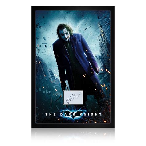 Heath Ledger Signed The Dark Knight Joker Display The Fan Cave