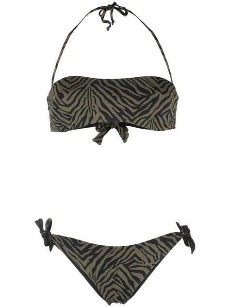 Fisico Tiger Print Bikini Set Farfetch