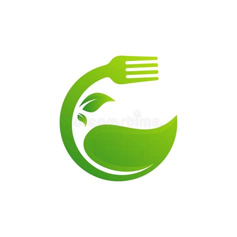 Food Leaf Logo Design Vector Template Farm Logo Concept Stock