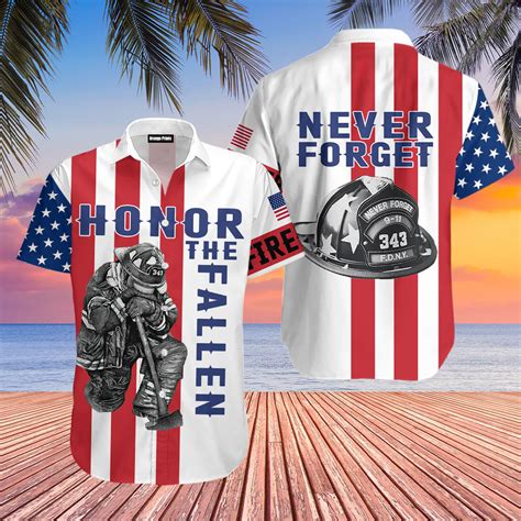 Firefighter Apparels Never Forget Tropical Hawaiian Shirt