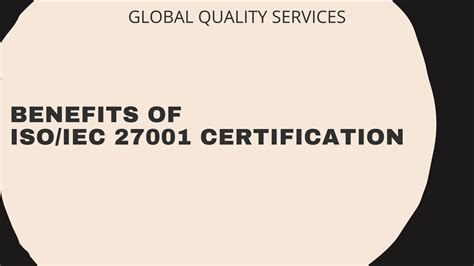 Benefits Of Isoiec 27001 Certification Iso Certificate