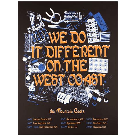 The Mountain Goats West Coast Tour Poster