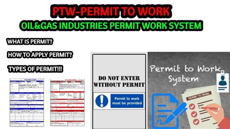 PTW PERMIT TO WORK TYPES OF PTW IN OIL AND GAS INDUSTRIES YouTube