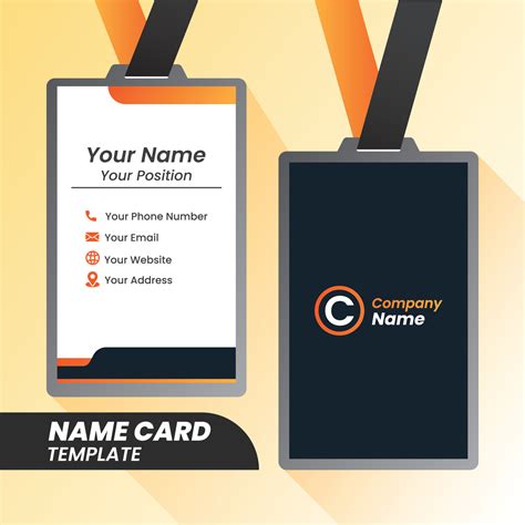 Corporate Name Card Creative And Clean Modern Name Card Template