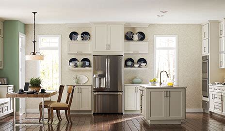It can be built to fit awkward spaces or fit in the area between two walls. Semi Custom Cabinets for Kitchens & Bathrooms - Schrock