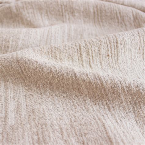Textured Cotton Linen Jacquard Natural Blackbird Fabrics