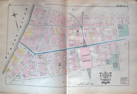 1881 City Atlas of Troy, New York. From Offical Records, Private Plans