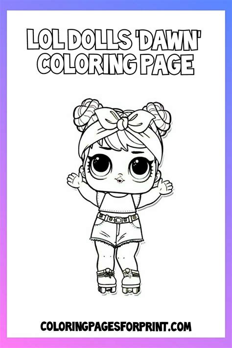 Free Printable Lol Dolls Dawn Coloring Page For Kids