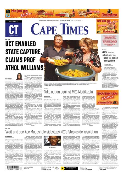 Cape Times April 01 2021 Newspaper Get Your Digital Subscription