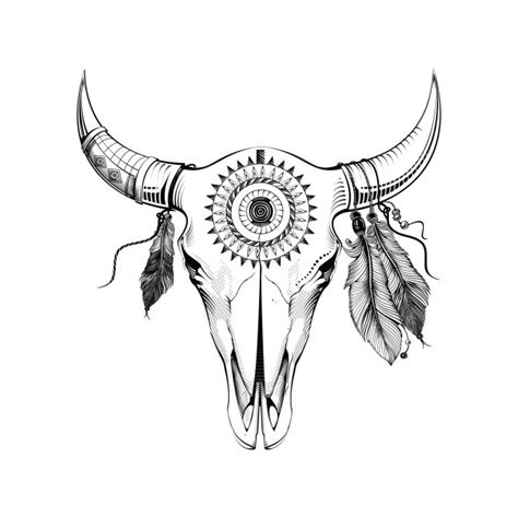 Svg/dxf/png/pdf this is a perfect design for hand or machine cutting, using different materials: Cattle Skull Drawing at GetDrawings | Free download