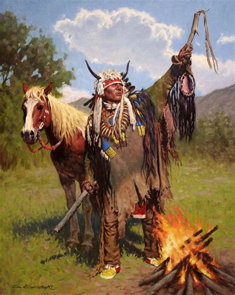 Recounting His Brave Deeds Western Art Paintings Native American Art
