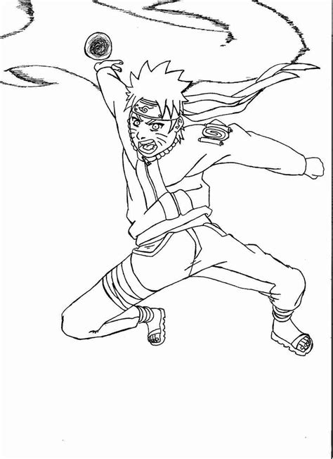 Naruto Uses Fuuton Rasenshuriken In Naruto Shippuuden Coloring Page